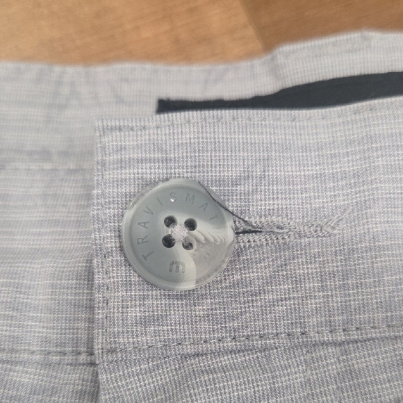 Travis Mathew Men's Flat Front Shorts in Charcoal and Light Gray - Picture 13 of 16